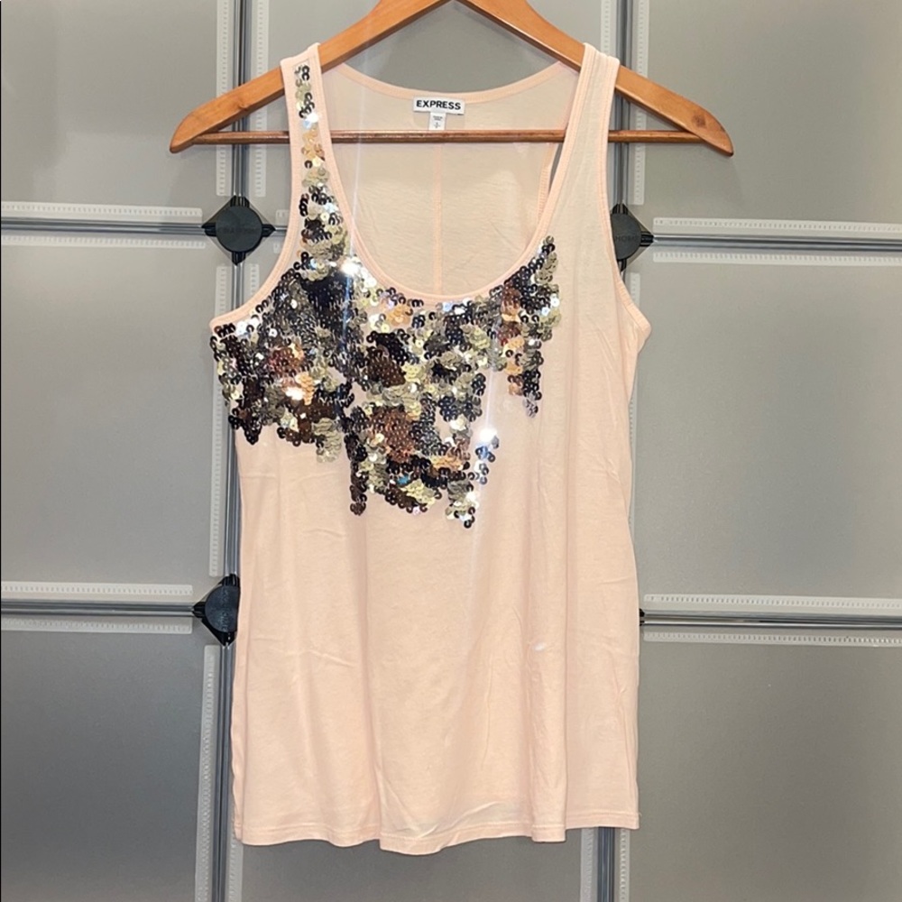 Express Pink Sequin Tank